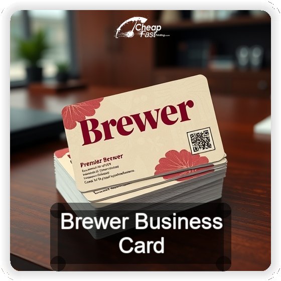 Brewer business card design sample
