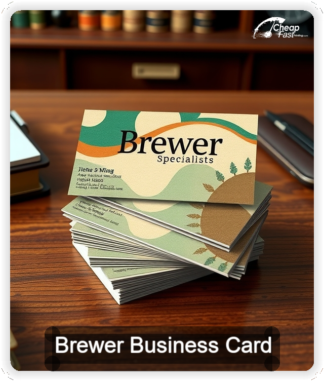 Brewer business card design sample