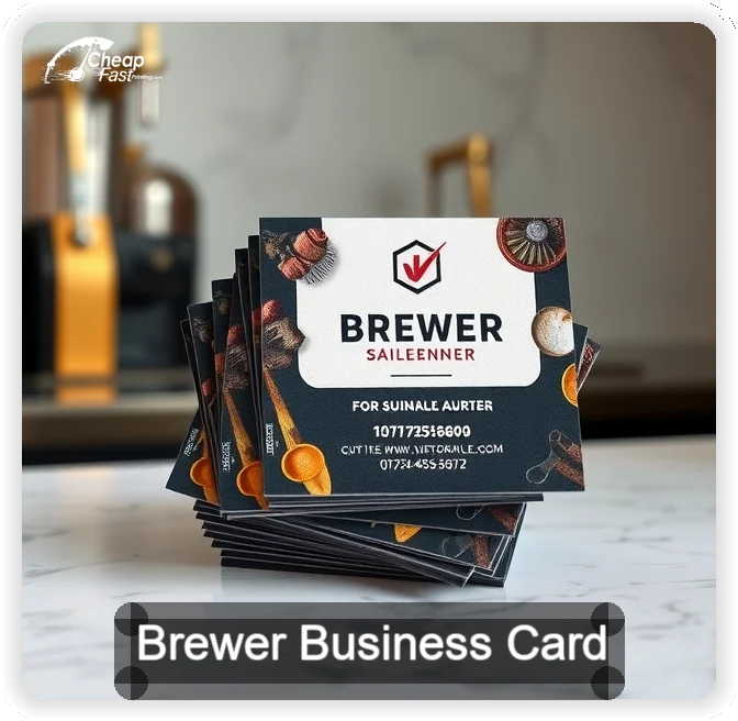 Brewer business card design sample