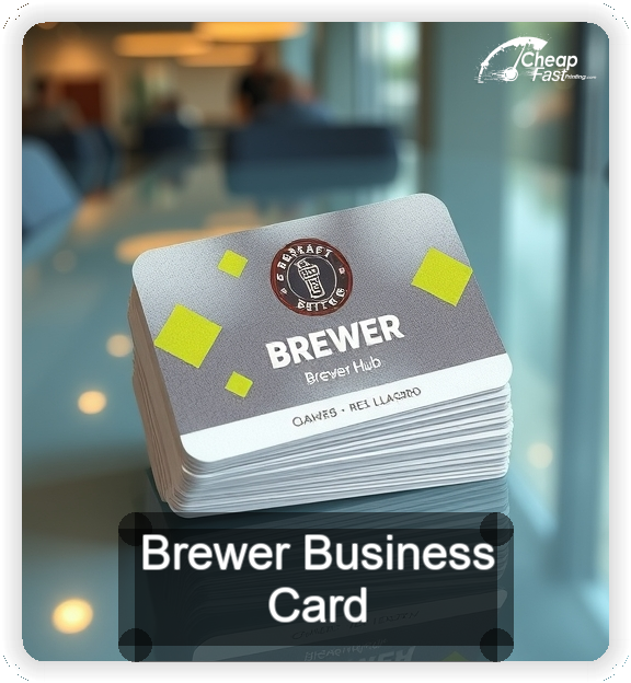 Brewer business card design sample