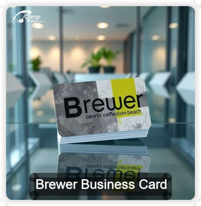 Brewer business card design sample