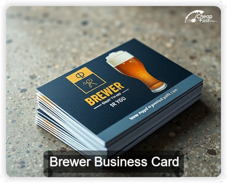 Brewer business card design sample