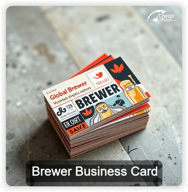 Brewer business card design sample
