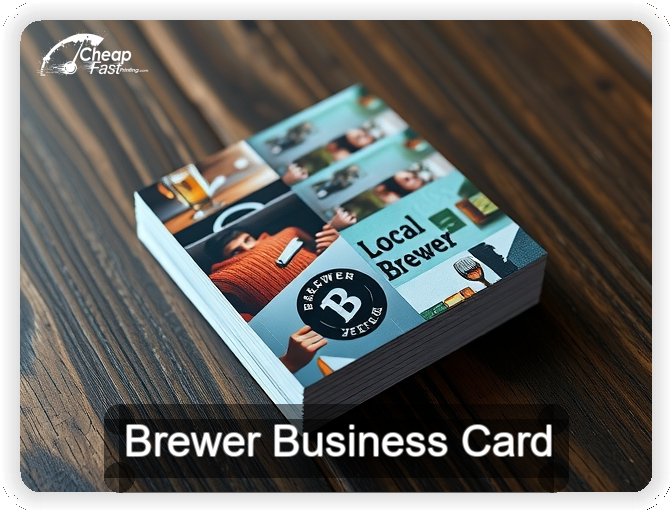 Brewer business card design sample