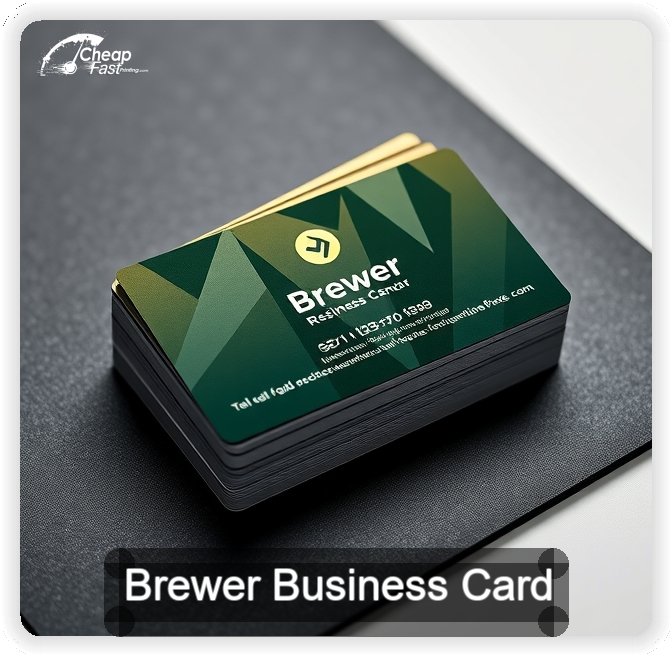 Brewer business card design sample