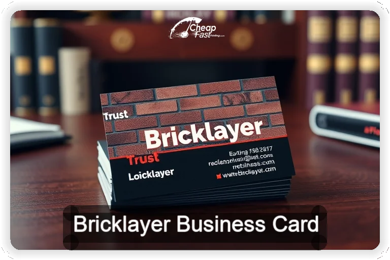 Bricklayer business card design sample