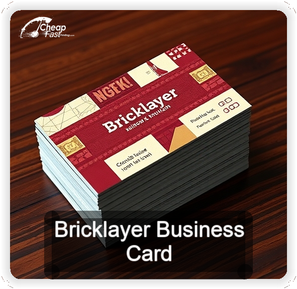 Bricklayer business card design sample