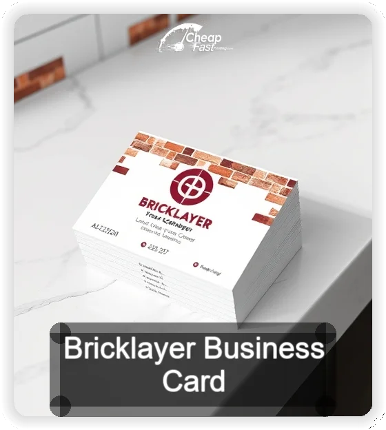 Bricklayer business card design sample