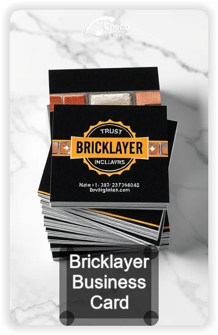 Bricklayer business card design sample