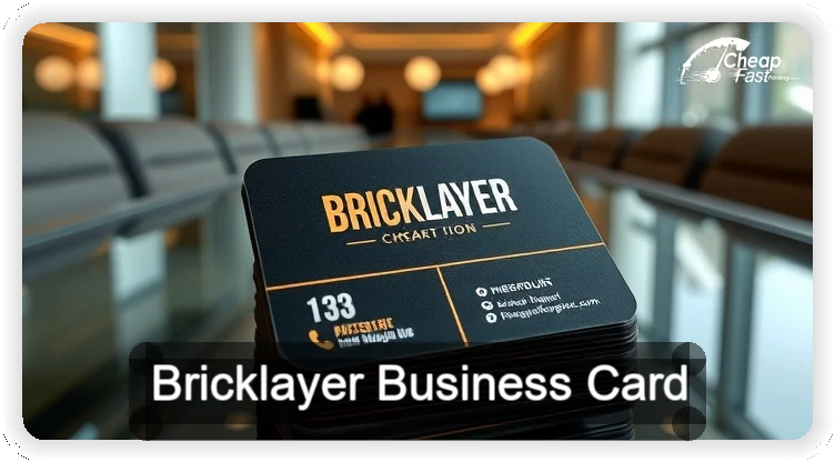 Bricklayer business card design sample