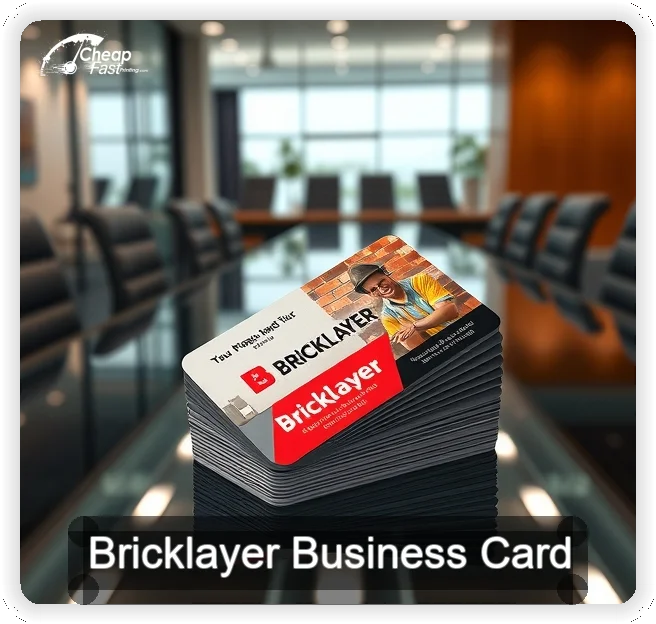 Bricklayer business card design sample