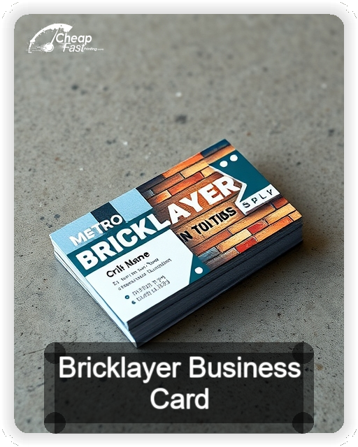 Bricklayer business card design sample