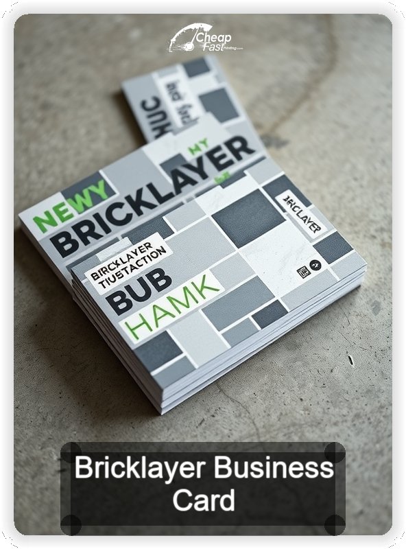 Bricklayer business card design sample