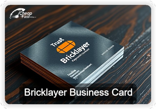 Bricklayer business card design sample