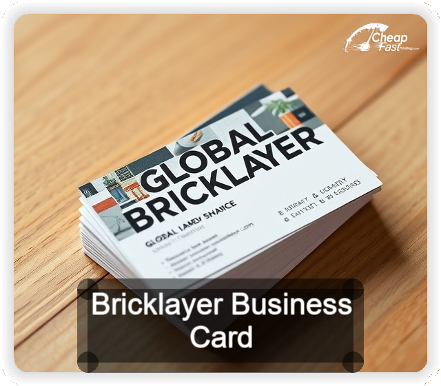 Bricklayer business card design sample