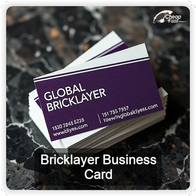 Bricklayer business card design sample