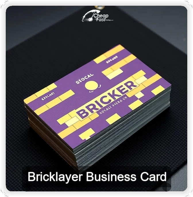 Bricklayer business card design sample