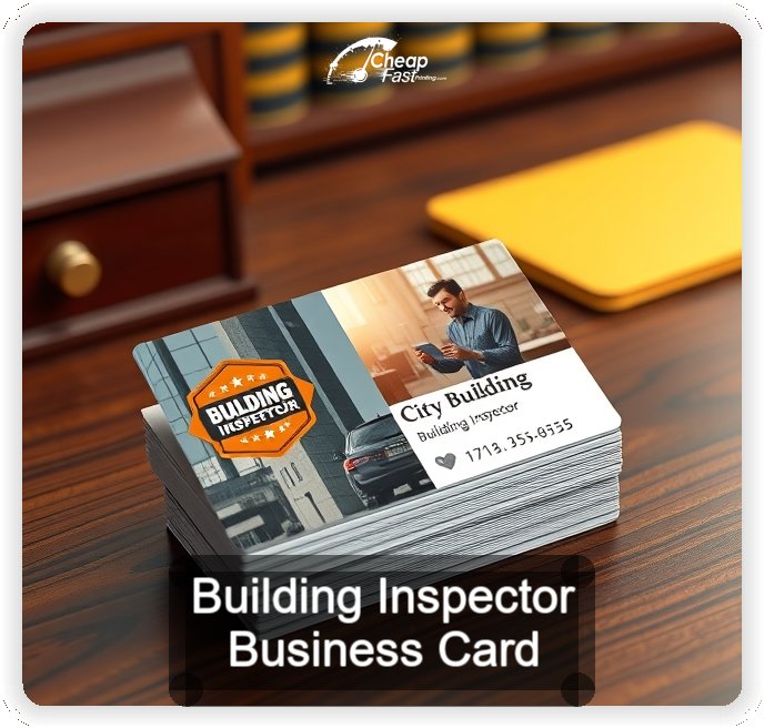 Building Inspector business card design sample