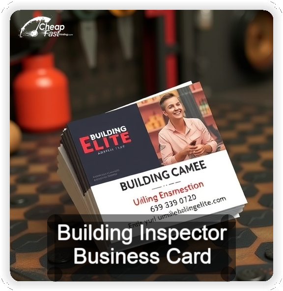 Building Inspector business card design sample