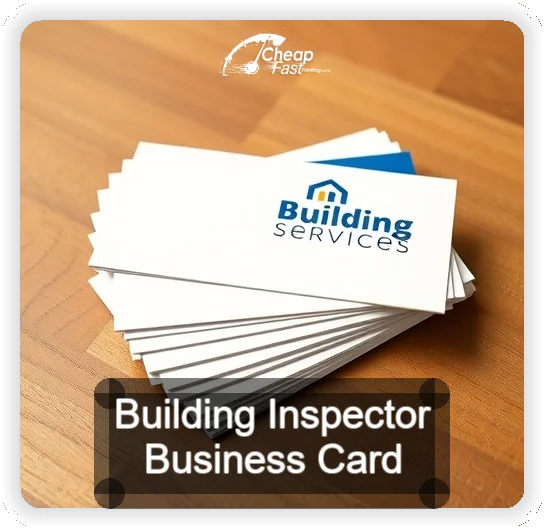 Building Inspector business card design sample