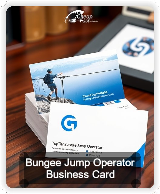 Bungee Jump Operator business card design sample
