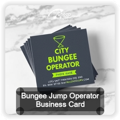 Bungee Jump Operator business card design sample