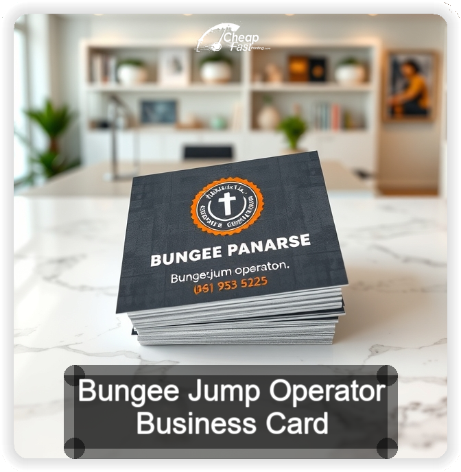 Bungee Jump Operator business card design sample