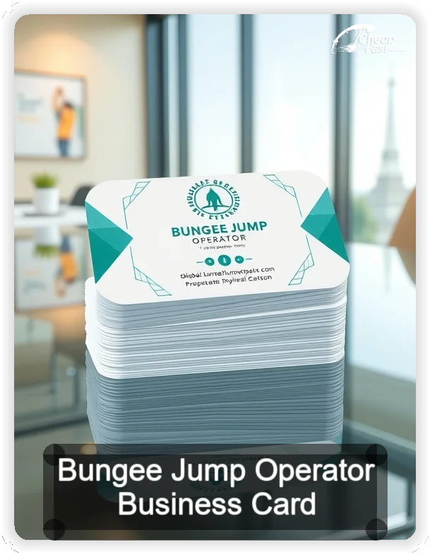 Bungee Jump Operator business card design sample