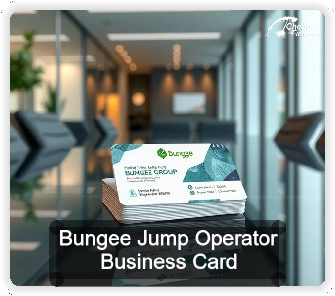 Bungee Jump Operator business card design sample