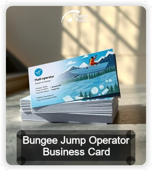 Bungee Jump Operator business card design sample