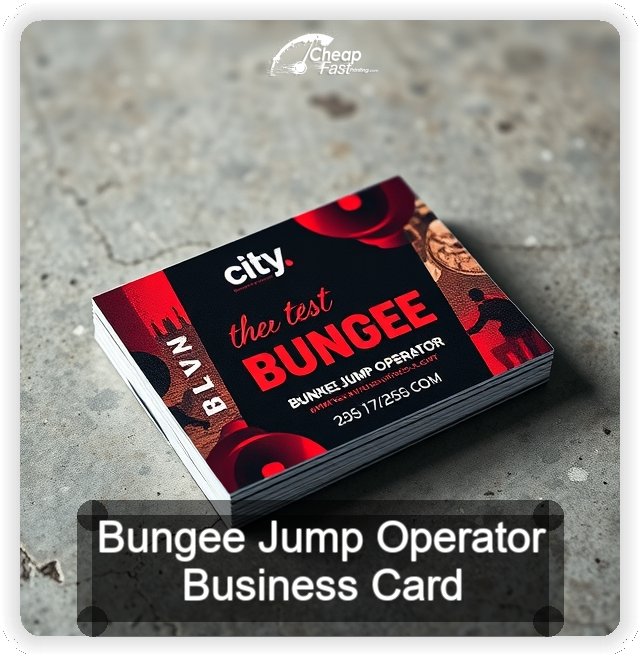 Bungee Jump Operator business card design sample