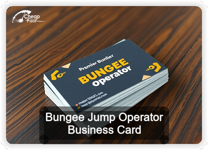 Bungee Jump Operator business card design sample