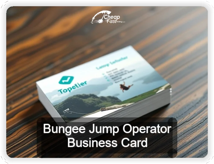 Bungee Jump Operator business card design sample