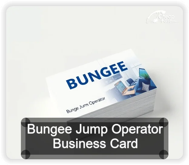 Bungee Jump Operator business card design sample