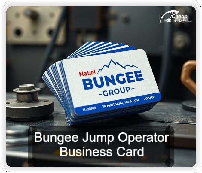 Bungee Jump Operator business card design sample