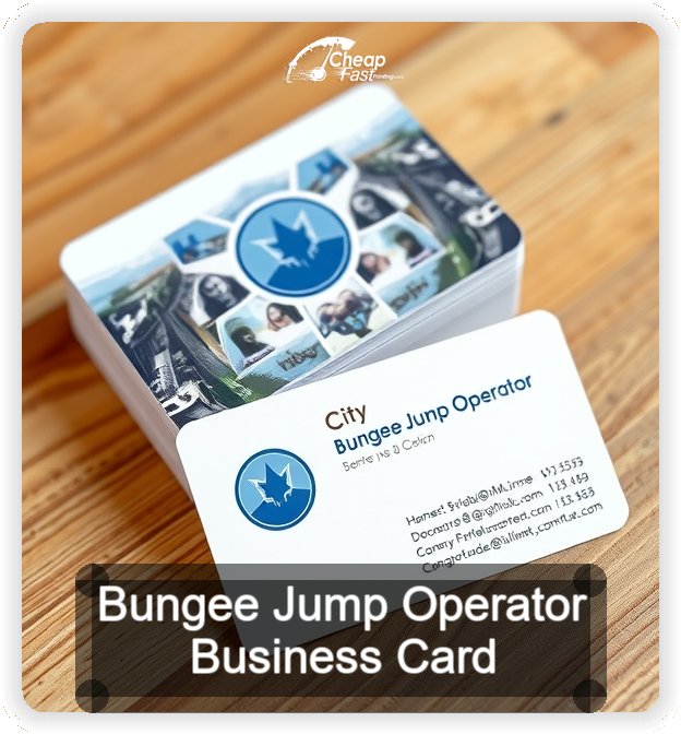 Bungee Jump Operator business card design sample