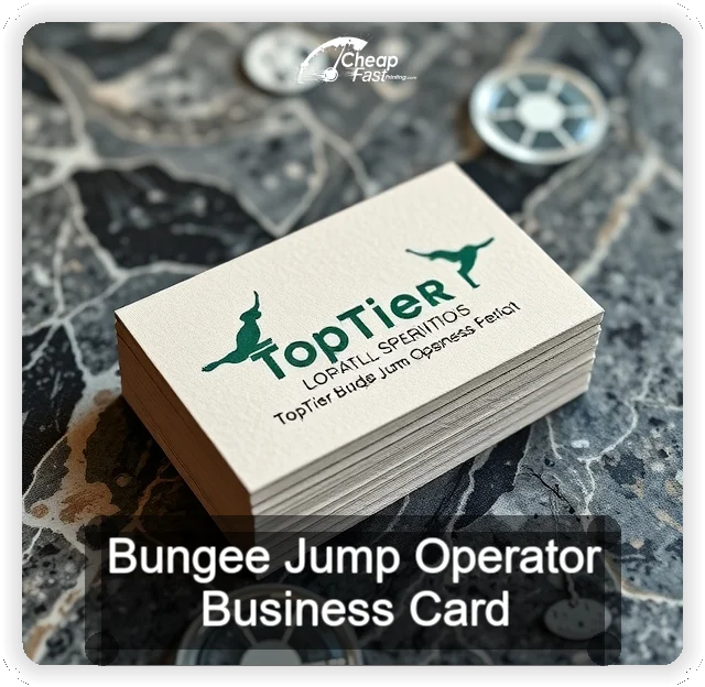 Bungee Jump Operator business card design sample