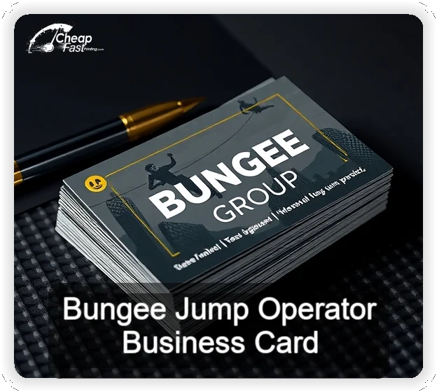Bungee Jump Operator business card design sample