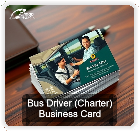 Bus Driver Charter business card design sample