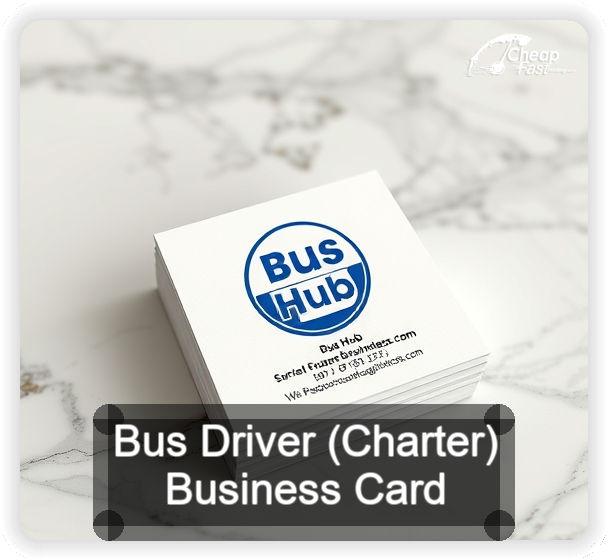 Bus Driver Charter business card design sample