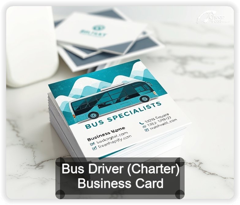 Bus Driver Charter business card design sample