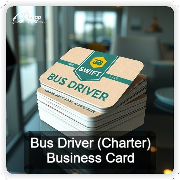 Bus Driver Charter business card design sample