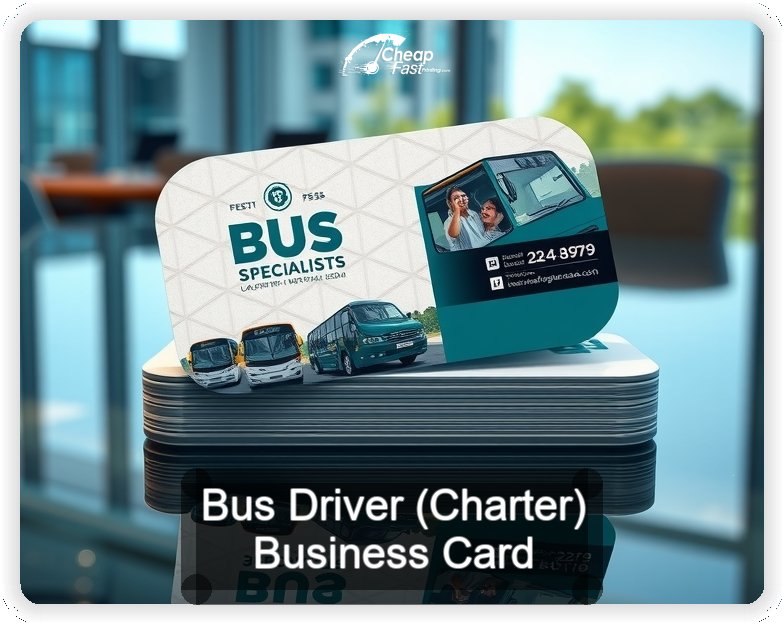 Bus Driver Charter business card design sample