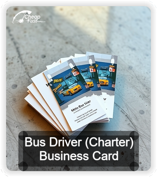Bus Driver Charter business card design sample