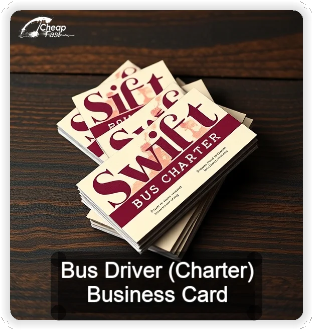 Bus Driver Charter business card design sample