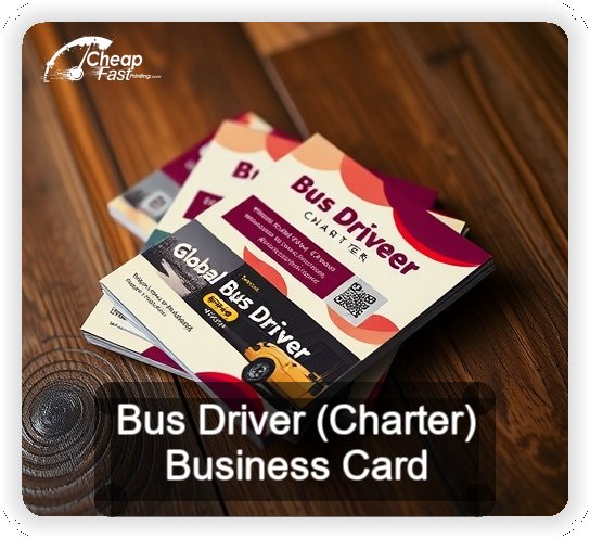 Bus Driver Charter business card design sample