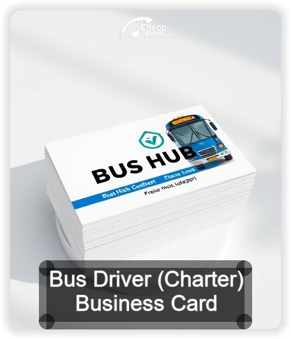 Bus Driver Charter business card design sample