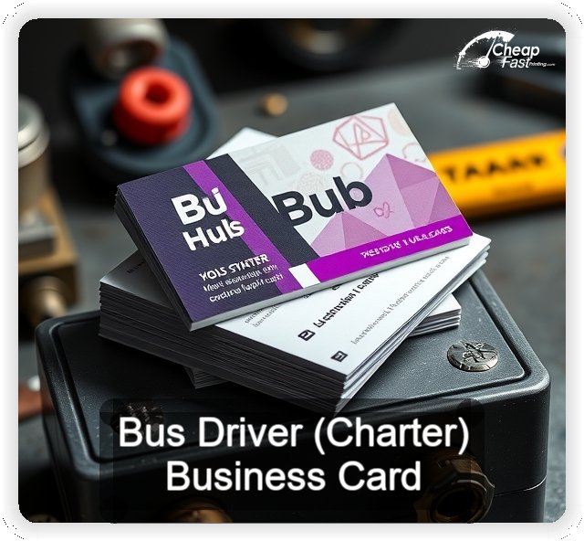 Bus Driver Charter business card design sample