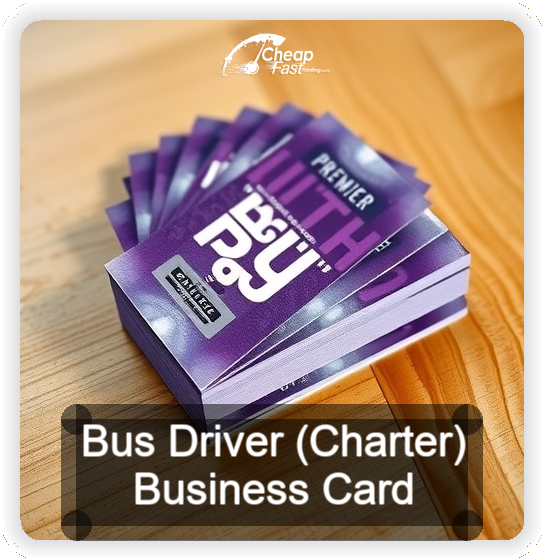 Bus Driver Charter business card design sample