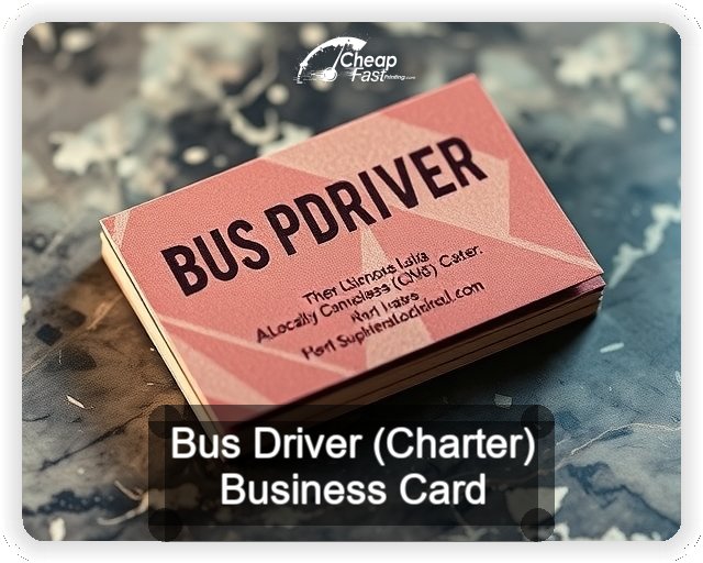 Bus Driver Charter business card design sample